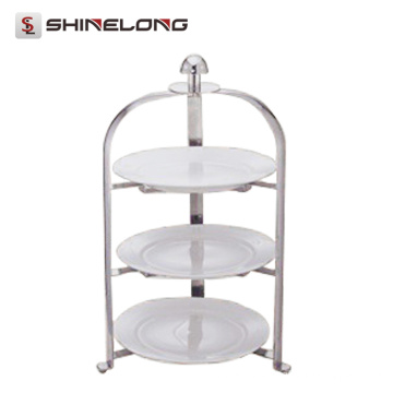 C452 Stainless Steel 3 Layers Foldable Pastry Display